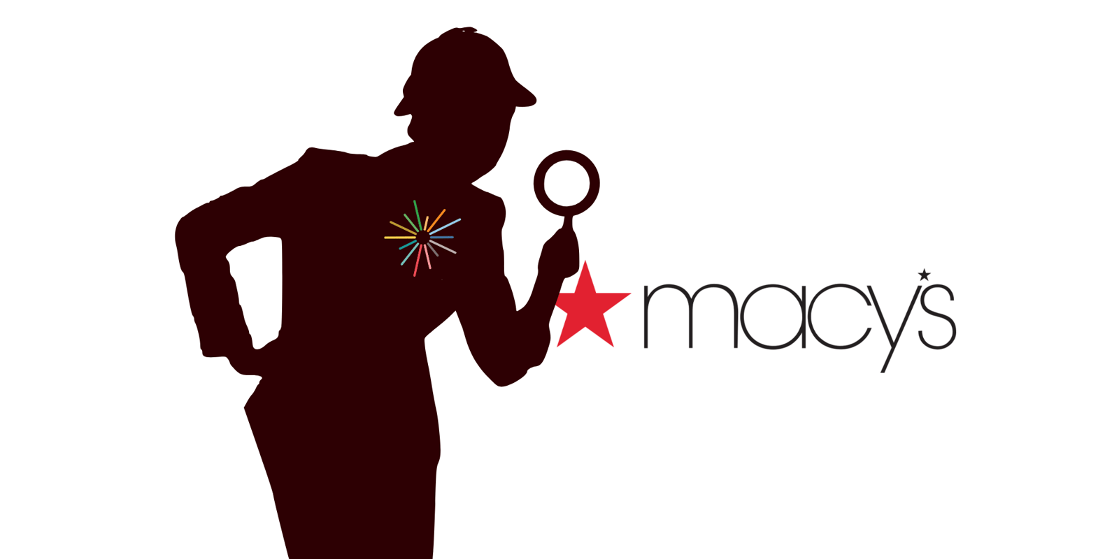 A detective scrutinising the Macy's logo with a magnifying glass. Image source: Wikimedia Commons